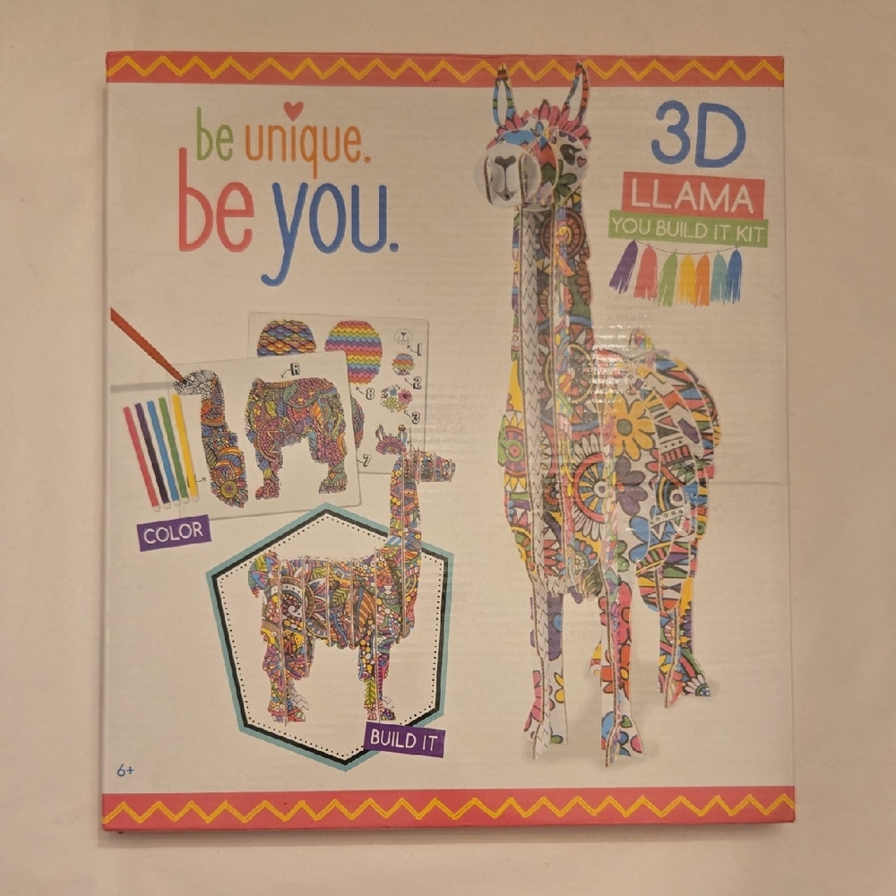 NWT 3D Llama You Build It Kit Supplies And Instructions Ages 6+ Fashion Angels